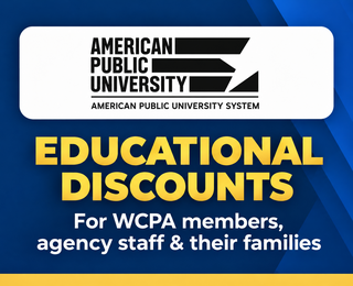 American Public University educational discounts for WCPA members, agency staff and their families